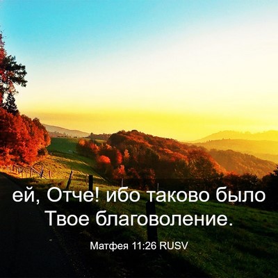 Picture 03 - Матфея 11:26 RUSV - ей, Отче! ибо таково было - Bible Verse Picture