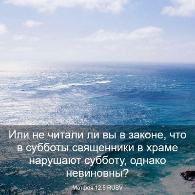 Picture 03 - Матфея 12:5 RUSV - Или не читали ли вы в - Bible Verse Picture