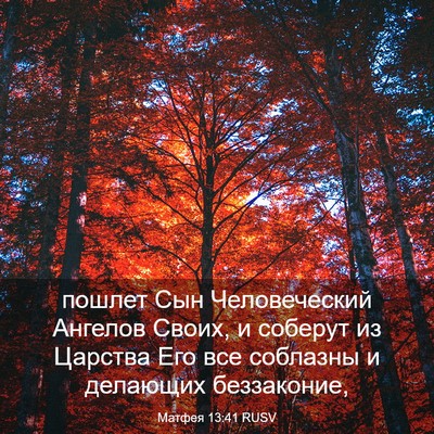 Picture 03 - Матфея 13:41 RUSV - пошлет Сын Человеческий - Bible Verse Picture