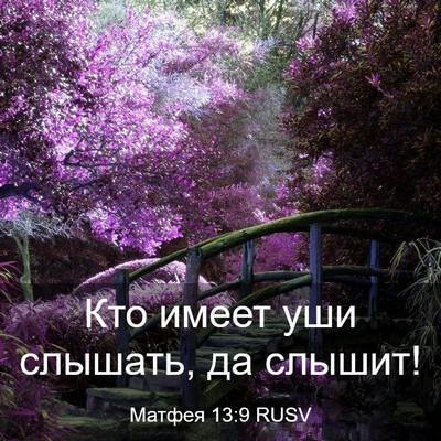 Picture 03 - Матфея 13:9 RUSV - Кто имеет уши слышать, да - Bible Verse Picture