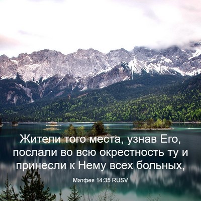 Picture 03 - Матфея 14:35 RUSV - Жители того места, узнав - Bible Verse Picture