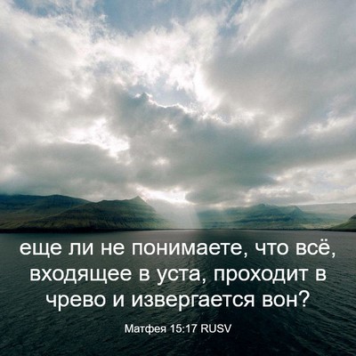 Picture 03 - Матфея 15:17 RUSV - еще ли не понимаете, что - Bible Verse Picture