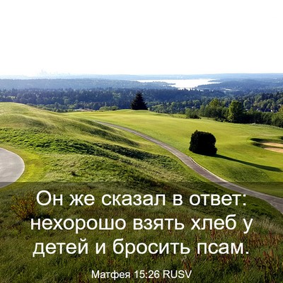 Picture 03 - Матфея 15:26 RUSV - Он же сказал в ответ: - Bible Verse Picture