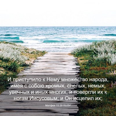 Picture 03 - Матфея 15:30 RUSV - И приступило к Нему - Bible Verse Picture