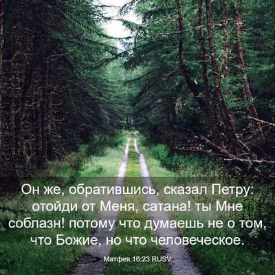 Picture 03 - Матфея 16:23 RUSV - Он же, обратившись, сказал - Bible Verse Picture