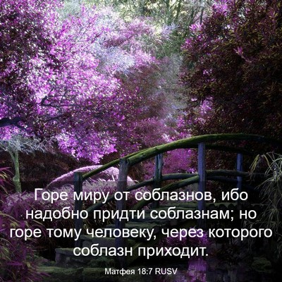 Picture 03 - Матфея 18:7 RUSV - Горе миру от соблазнов, ибо - Bible Verse Picture