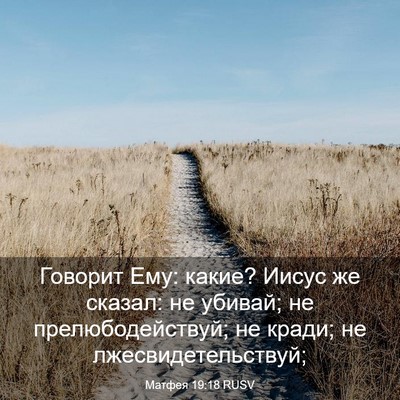 Picture 03 - Матфея 19:18 RUSV - Говорит Ему: какие? Иисус - Bible Verse Picture