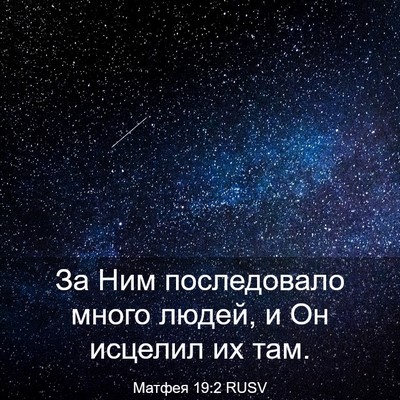 Picture 03 - Матфея 19:2 RUSV - За Ним последовало много - Bible Verse Picture
