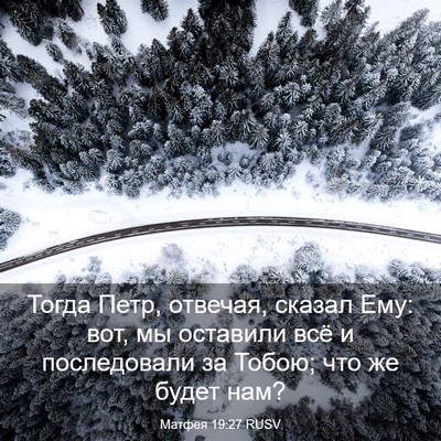 Picture 03 - Матфея 19:27 RUSV - Тогда Петр, отвечая, сказал - Bible Verse Picture