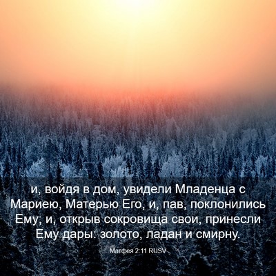 Picture 03 - Матфея 2:11 RUSV - и, войдя в дом, увидели - Bible Verse Picture