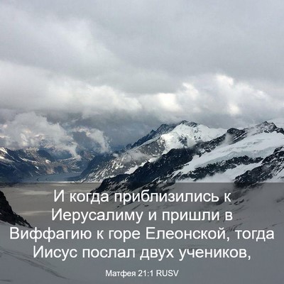 Picture 03 - Матфея 21:1 RUSV - И когда приблизились к - Bible Verse Picture