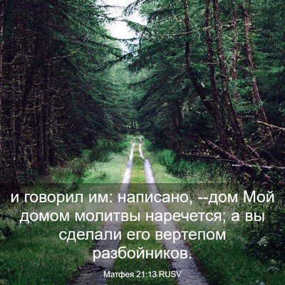Picture 03 - Матфея 21:13 RUSV - и говорил им: написано, - Bible Verse Picture