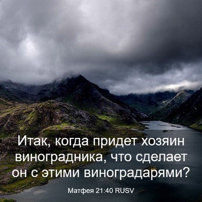 Picture 03 - Матфея 21:40 RUSV - Итак, когда придет хозяин - Bible Verse Picture