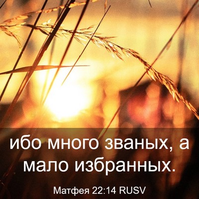Picture 03 - Матфея 22:14 RUSV - ибо много званых, а мало - Bible Verse Picture