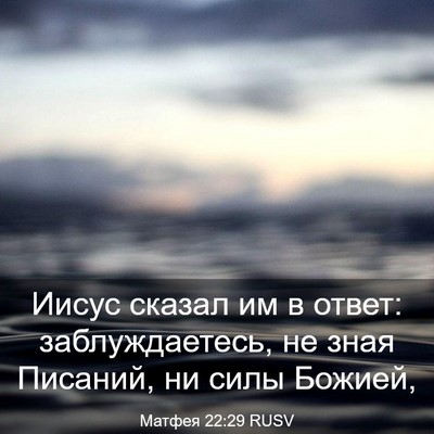 Picture 03 - Матфея 22:29 RUSV - Иисус сказал им в ответ: - Bible Verse Picture