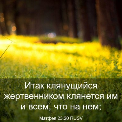 Picture 03 - Матфея 23:20 RUSV - Итак клянущийся - Bible Verse Picture