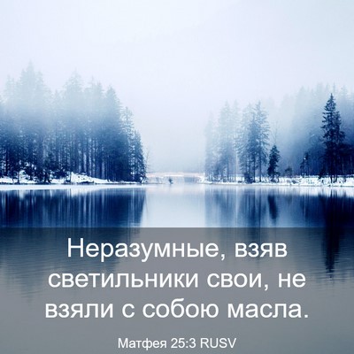 Picture 03 - Матфея 25:3 RUSV - Неразумные, взяв - Bible Verse Picture