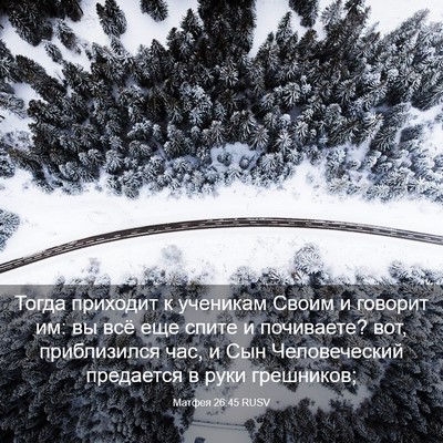 Picture 03 - Матфея 26:45 RUSV - Тогда приходит к ученикам - Bible Verse Picture