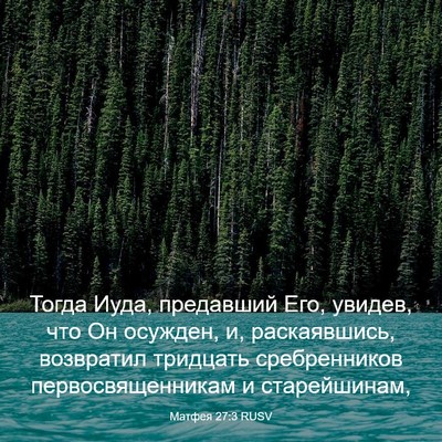 Picture 03 - Матфея 27:3 RUSV - Тогда Иуда, предавший Его, - Bible Verse Picture