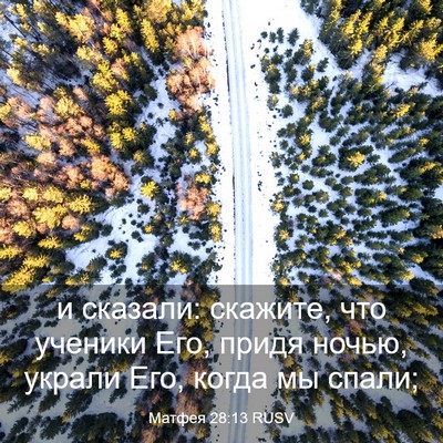 Picture 03 - Матфея 28:13 RUSV - и сказали: скажите, что - Bible Verse Picture