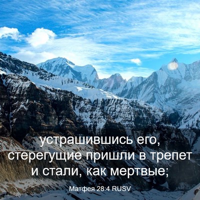 Picture 03 - Матфея 28:4 RUSV - устрашившись его, - Bible Verse Picture