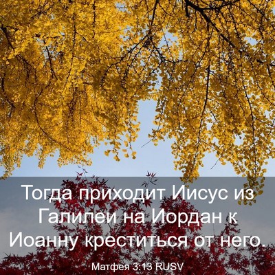 Picture 03 - Матфея 3:13 RUSV - Тогда приходит Иисус из - Bible Verse Picture