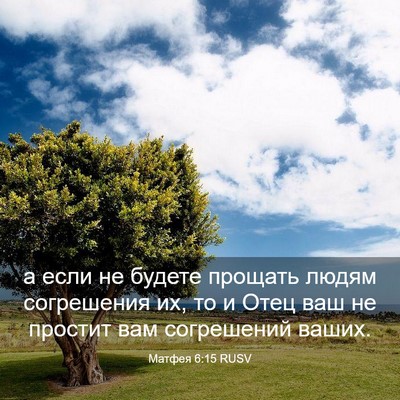 Picture 03 - Матфея 6:15 RUSV - а если не будете прощать - Bible Verse Picture