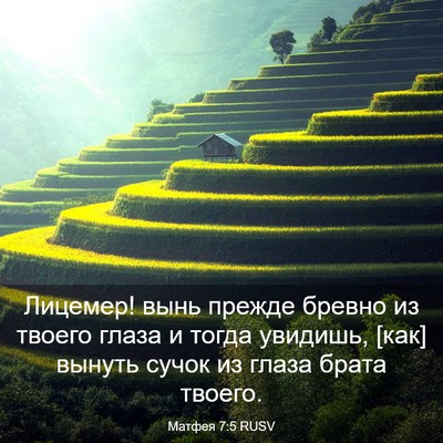 Picture 03 - Матфея 7:5 RUSV - Лицемер! вынь прежде - Bible Verse Picture