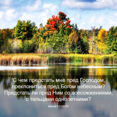 Picture 03 - Михей 6:6 RUSV - 'С чем предстать мне пред - Bible Verse Picture