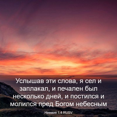Picture 03 - Неемия 1:4 RUSV - Услышав эти слова, я сел и - Bible Verse Picture