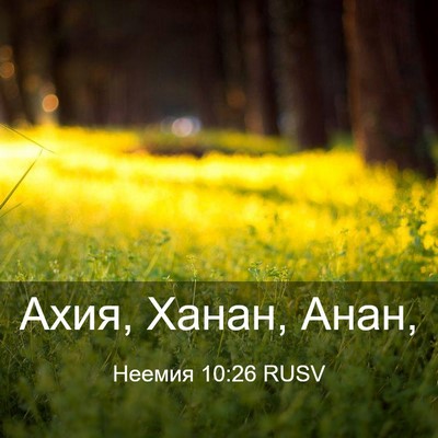 Picture 03 - Неемия 10:26 RUSV - Ахия, Ханан, - Bible Verse Picture