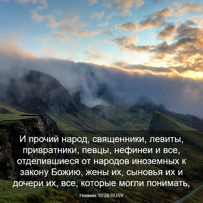 Picture 03 - Неемия 10:28 RUSV - И прочий народ, священники, - Bible Verse Picture