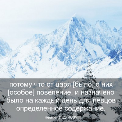 Picture 03 - Неемия 11:23 RUSV - потому что от царя [было] о - Bible Verse Picture