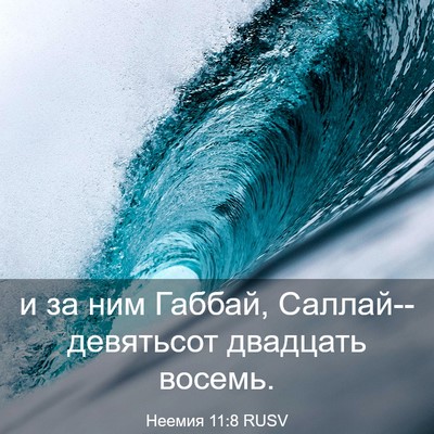 Picture 03 - Неемия 11:8 RUSV - и за ним Габбай, - Bible Verse Picture