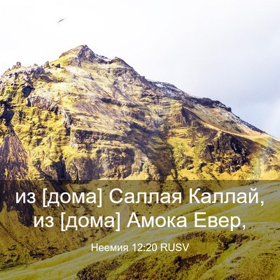 Picture 03 - Неемия 12:20 RUSV - из [дома] Саллая Каллай, из - Bible Verse Picture
