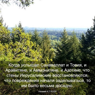 Picture 03 - Неемия 4:7 RUSV - Когда услышал Санаваллат и - Bible Verse Picture