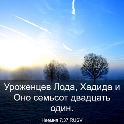 Picture 03 - Неемия 7:37 RUSV - Уроженцев Лода, Хадида и - Bible Verse Picture