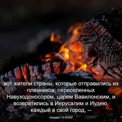 Picture 03 - Неемия 7:6 RUSV - вот жители страны, которые - Bible Verse Picture