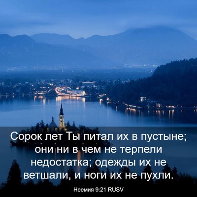 Picture 03 - Неемия 9:21 RUSV - Сорок лет Ты питал их в - Bible Verse Picture
