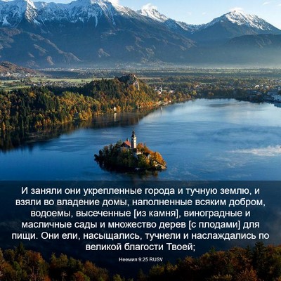Picture 03 - Неемия 9:25 RUSV - И заняли они укрепленные - Bible Verse Picture