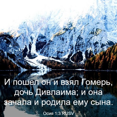 Picture 03 - Осия 1:3 RUSV - И пошел он и взял Гомерь, - Bible Verse Picture