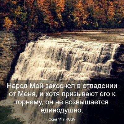 Picture 03 - Осия 11:7 RUSV - Народ Мой закоснел в - Bible Verse Picture