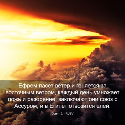 Picture 03 - Осия 12:1 RUSV - Ефрем пасет ветер и - Bible Verse Picture