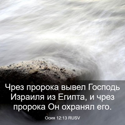 Picture 03 - Осия 12:13 RUSV - Чрез пророка вывел Господь - Bible Verse Picture