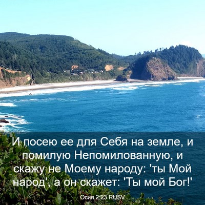 Picture 03 - Осия 2:23 RUSV - И посею ее для Себя на - Bible Verse Picture