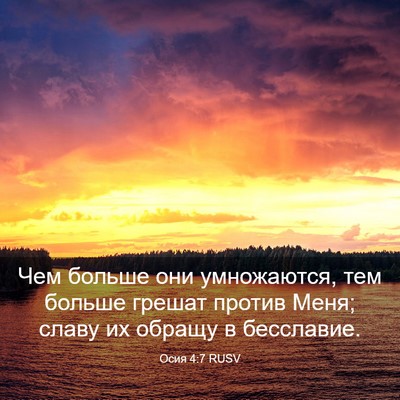 Picture 03 - Осия 4:7 RUSV - Чем больше они умножаются, - Bible Verse Picture