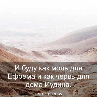 Picture 03 - Осия 5:12 RUSV - И буду как моль для Ефрема - Bible Verse Picture