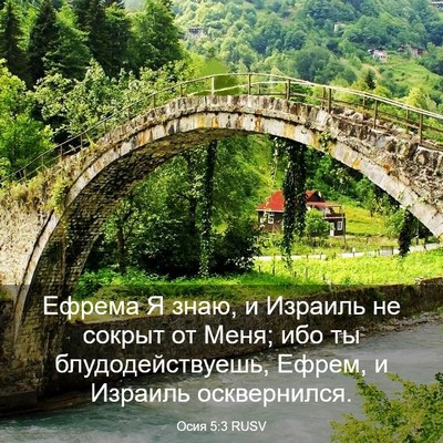Picture 03 - Осия 5:3 RUSV - Ефрема Я знаю, и Израиль не - Bible Verse Picture