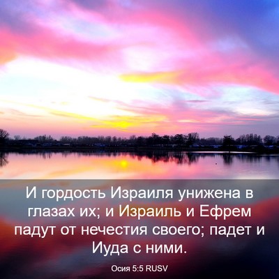 Picture 03 - Осия 5:5 RUSV - И гордость Израиля унижена - Bible Verse Picture