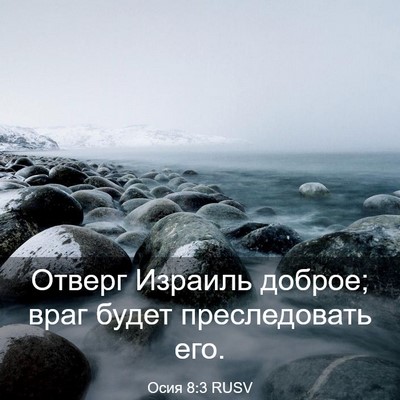 Picture 03 - Осия 8:3 RUSV - Отверг Израиль доброе; - Bible Verse Picture